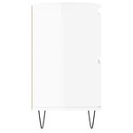vidaXL Armoire de salle de bain blanc brillant 80x33x60 cm
