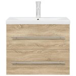 vidaXL Ensemble de meubles de salle de bain 2 Pièces chêne sonoma