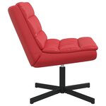 vidaXL Chaise pivotante Rouge 63 x 75 x 76 cm Faux cuir