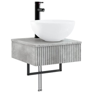 vidaXL Basin de lavage mural Gris béton 40 x 41 x 40 5 cm