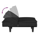 vidaXL Canapé-lit noir Velours