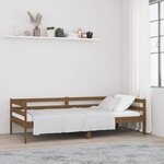 vidaXL Lit de jour Marron miel 90x190 cm Bois de pin massif