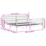 vidaXL Cadre de lit avec tête de lit sans matelas 200x200 cm