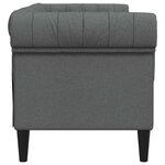 vidaXL Canapé Chesterfield Gris foncé 182.5 x 74.5 x 74.5 cm tissu