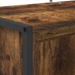 vidaXL Cabinet à chaussures avec stockage Chêne Fumé 79 x 36 x 100 cm