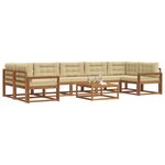 vidaXL Ensemble de canapés d'extérieur 8 Pièces Naturel et Beige
