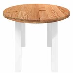 vidaXL Table à manger marron clair bois de chêne massif ovale