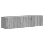 vidaXL Meuble TV mural 2 Pièces Gris Sonoma 60 x 31 x 29.5 cm