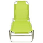 vidaXL Chaise longue aluminium et textilène vert