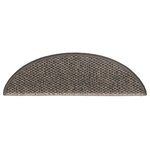 vidaXL Tapis d'escalier autocollants 30 Pièces 56x17x3 cm marron beige