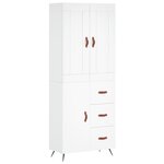 vidaXL Buffet haut Blanc 69 5x34x180 cm Bois d'ingénierie