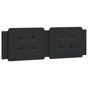 vidaXL Coussin de tête de lit Zadar noir 152 cm similicuir