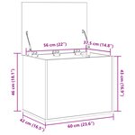 Coffre de rangement vidaXL avec couvercle Chêne Artisan 60x42x46 cm Bois d'ingénierie