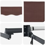 vidaXL Auvent rétractable automatique marron 400x300 cm