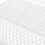 vidaXL Matelas en mousse blanc 140x220 cm 7 zones dureté 20 ILD