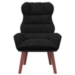 vidaXL Fauteuil relaxant Noir 69 x 74 x 93 cm Velours