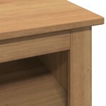Bureau table poste de travail meuble d'ordinateur informatique étude Panama 112 x 45 x 75 cm bois massif de pin brun 02_0023930