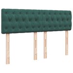 vidaXL Sommier à lattes de lit et matelas Vert foncé 140x190cm Velours