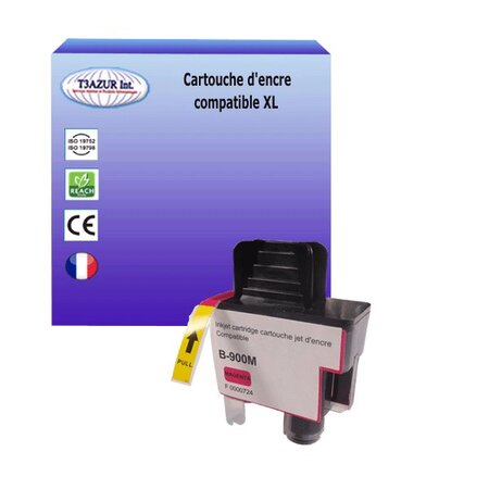 Cartouche compatible avec Brother LC900 pour Brother FAX 1835C, FAX 1840C, FAX 1940CN, FAX 2440C - Magenta  – T3AZUR