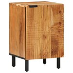 vidaXL Meuble de Salle de Bain avec porte Marron Bois d'acacia massif