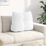 vidaXL Coussin de Dos Blanc 60 x 24 x 50 cm tissu