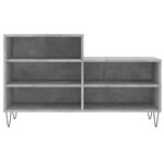 vidaXL Armoire à chaussures Gris béton 102x36x60 cm Bois d'ingénierie
