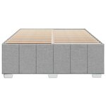 vidaXL Cadre de lit sans matelas gris clair 160x200 cm tissu