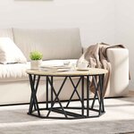 vidaXL Table basse Chêne sonoma 80 x 80 x 42 cm