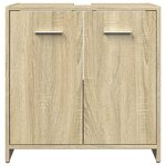 vidaXL Armoire lavabo de salle de bain chêne sonoma 60x33x60 cm
