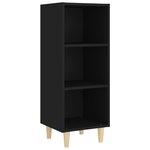 vidaXL Buffet Noir 34 5x32 5x90 cm Bois d'ingénierie