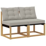 vidaXL 2 Pièce Sofa de milieu extérieur