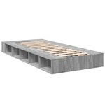 vidaXL Cadre de lit sonoma gris 75x190 cm bois d'ingénierie