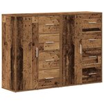 vidaXL Buffets 2 Pièces Bois ancien 60 x 31 x 84 cm Bois d'ingénierie