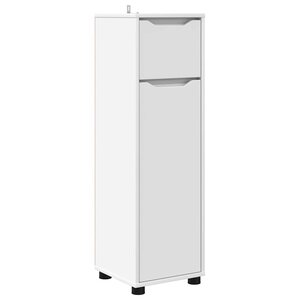 vidaXL Cabinet de salle de bain avec tiroir Blanc 30 5 x 30 x 101 cm