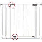 Barrière de sécurité et extensionLiberty s'adapte à des ouvertures comprises entre 84 et 90 cm de largeur Blanc