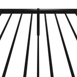 vidaXL Cadre de lit métal sans matelas avec pied de lit noir 90x200 cm