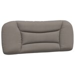 vidaXL Coussin de tête de lit taupe 100 cm tissu