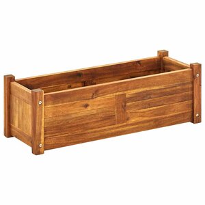 vidaXL Lit surélevé de jardin Bois d'acacia 76x27 6x25 cm