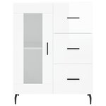 vidaXL Buffet Blanc brillant 69 5x34x90 cm Bois d'ingénierie