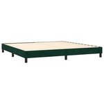 vidaXL Sommier à lattes de lit et matelas Vert foncé 200x200cm Velours
