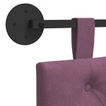 vidaXL Tête de lit suspendue Avec lumière LED Pourpre Velours