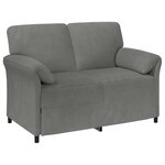vidaXL Sofa 2 places Gris foncé 138 x 83 x 95 cm Velours