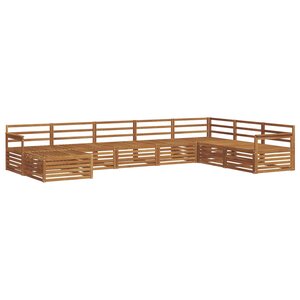 vidaXL Ensemble de canapés d'extérieur 8 Pièces Naturel