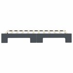 vidaXL Lit de jour avec gigogne sans matelas gris foncé 80x200 cm