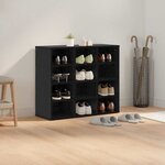 vidaXL Meuble à chaussures avec étagère Chêne noir 77.5 x 30 x 67 cm