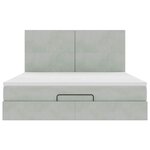 VidaXL Cadre de lit ottoman et matelas gris clair 180x200cm velours