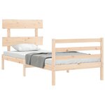vidaXL Cadre de lit sans matelas bois massif