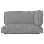 vidaXL Set de coussins de palette 3 Pièces Gris Tissu Oxford