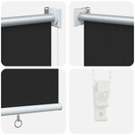 vidaXL Store enrouleur Protection UV Anthracite 100 x 230 cm Polyester