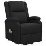 vidaXL Fauteuil de massage Noir Tissu